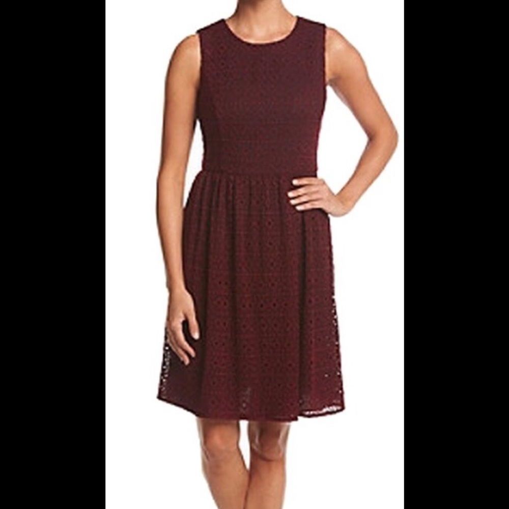 🔥Tommy Hilfiger🔥 NWT SZ 12 A-Line Burgundy Dress